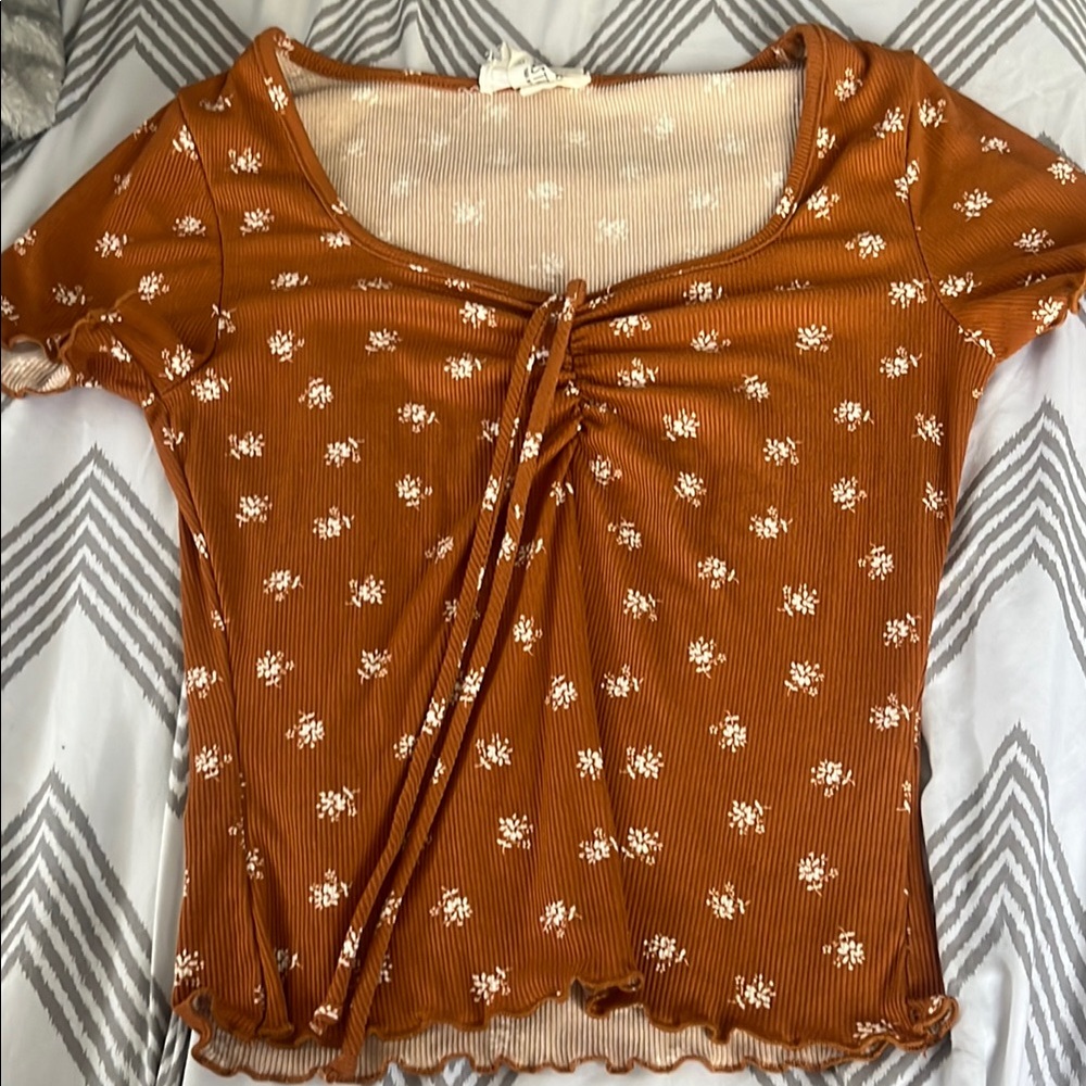Rust Floral Women's Top